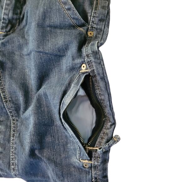 BOSSINI Womens Denim Capri Pants Medium 30" Dark Blue Indigo Straight Leg Jeans - Picture 5 of 9